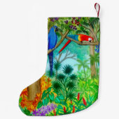 Petite Chaussette De Noël Bas de Noël de jungle de perroquet d'ara (Dos)
