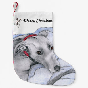 Petite Chaussette De Noël Bas de Noël de lévrier (a33)