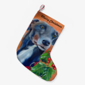 Petite Chaussette De Noël Bas de Noël de lévrier (a337) (Devant (Accrochage))