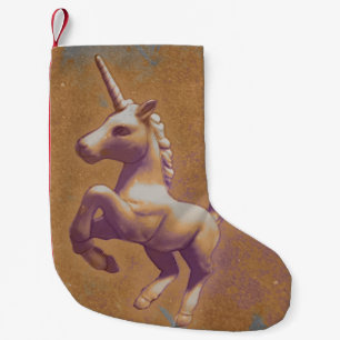 Petite Chaussette De Noël Bas de Noël de licorne (lavande en métal)