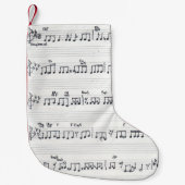 Petite Chaussette De Noël Bas de Noël de musique de feuille (Devant)