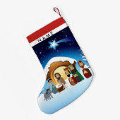 Petite Chaussette De Noël Bas de Noël de nativité (Dos (Accrochage))