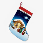 Petite Chaussette De Noël Bas de Noël de nativité (Devant (Accrochage))