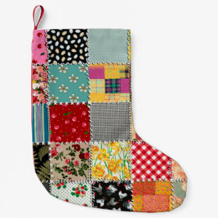 Petite Chaussette De Noël Bas de Noël de patchwork