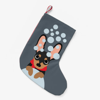 Petite Chaussette De Noël Bas de Noël de Pinscher miniature de Milou