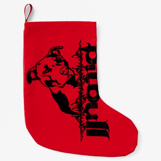 Petite Chaussette De Noël Bas de Noël de Pitbull (Devant)