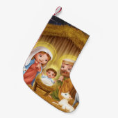 Petite Chaussette De Noël Bas de Noël de scène de nativité (Devant (Accrochage))