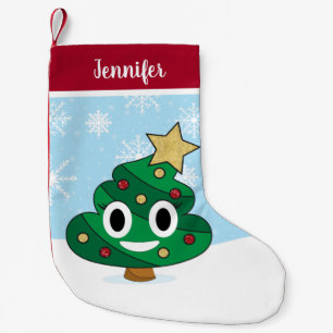 Petite Chaussette De Noël Bas de Noël d'Emoji de dunette