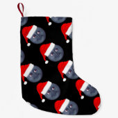 Petite Chaussette De Noël Bas de Noël d'Emoji de lune de Noël (Devant)