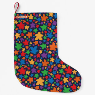 Petite Chaussette De Noël Bas de Noël d'impression de Meeple