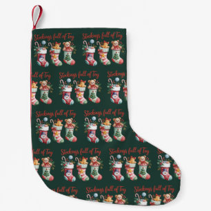 Petite Chaussette De Noël Bas de Noël Pleins de Joie Fêtes Prépa Noël 