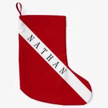 BAS DE NOËL POUR LE DRAPEAU ROUGE DE PLONGEURS