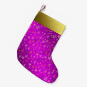 Petite Chaussette De Noël bas de noël rose et or (Devant (Accrochage))