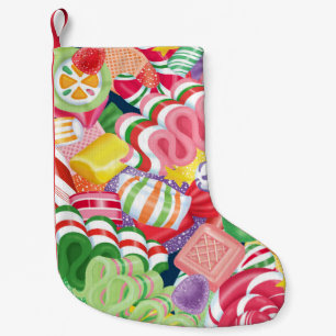 Petite Chaussette De Noël Bas démodé de sucrerie de Noël