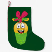 Petite Chaussette De Noël Bas d'Emoji de cadeau de Noël (Devant)