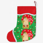Petite Chaussette De Noël Bas d'impression double face (Dos)