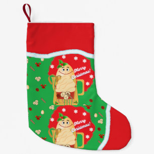 Petite Chaussette De Noël Bas d'impression double face