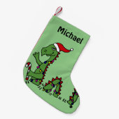 Petite Chaussette De Noël Bas drôle de Noël de monstre de Loch Ness (Devant (Accrochage))