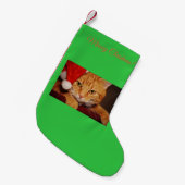 Petite Chaussette De Noël Bas fait sur commande de Noël de chat mignon de (Devant (Accrochage))