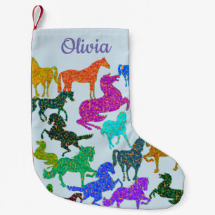 Petite Chaussette De Noël Bas fait sur commande de Noël de chevaux