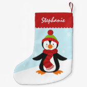 Petite Chaussette De Noël Bas mignon de Noël de pingouin (Dos)