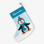 Petite Chaussette De Noël Bas mignon de Noël de pingouin (Dos (Accrochage))
