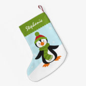 Petite Chaussette De Noël Bas mignon de Noël de pingouin (Dos (Accrochage))