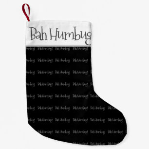 Petite Chaussette De Noël Bas noir et blanc fumiste de Noël de Bah