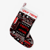 Petite Chaussette De Noël Bas nommé du rouge 2 de circuit (Devant (Accrochage))