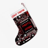 Petite Chaussette De Noël Bas nommé du rouge 2 de circuit bilatéral (Dos (Accrochage))