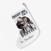 Petite Chaussette De Noël Bas nommé fait sur commande de Noël d'humour de (Dos (Accrochage))