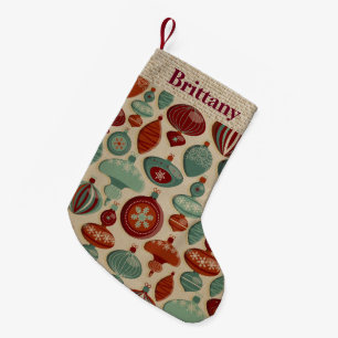 Petite Chaussette De Noël Bas personnalisable de pays de Noël d'ampoule