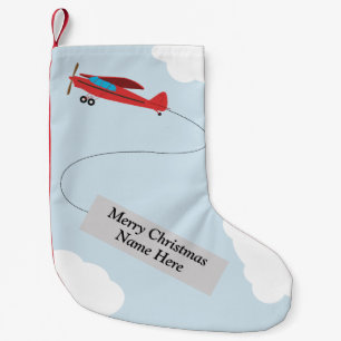 Petite Chaussette De Noël Bas personnalisé de Noël d'aviation