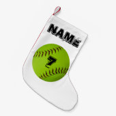 Petite Chaussette De Noël Bas personnalisé du base-ball (Devant (Accrochage))