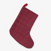 Petite Chaussette De Noël Bas plaid rouge (Devant (Accrochage))