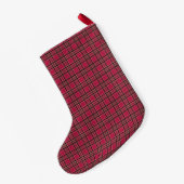 Petite Chaussette De Noël Bas plaid rouge (Dos (Accrochage))