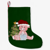 Petite Chaussette De Noël Bas porcin de Noël de cadeaux (Devant)