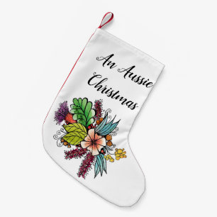 Petite Chaussette De Noël Bas pour aquarelle de Noël d'art d'indigènes