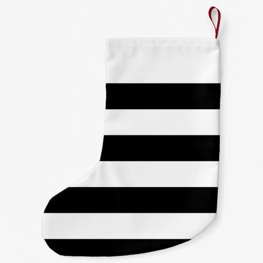 Petite Chaussette De Noël Bas rayé noir et blanc (Dos)