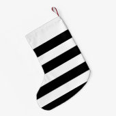 Petite Chaussette De Noël Bas rayé noir et blanc (Dos (Accrochage))