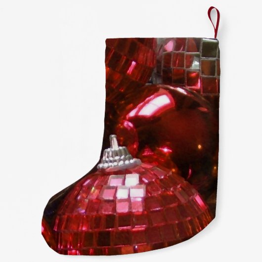 Petite Chaussette De Noël Bas Red Baubles (Dos)