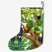 Petite Chaussette De Noël Bas tropical de Noël de toucan (Dos)
