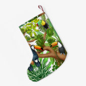 Petite Chaussette De Noël Bas tropical de Noël de toucan (Dos (Accrochage))