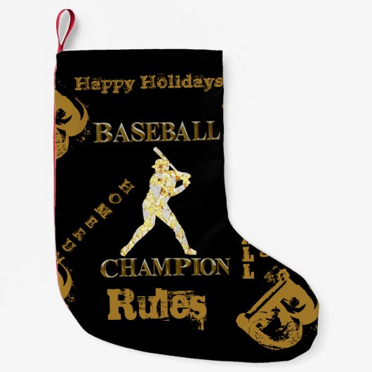 Petite Chaussette De Noël Baseball (Devant)