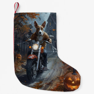 Petite Chaussette De Noël Basenji à moto Halloween effrayant