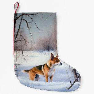 Petite Chaussette De Noël Basenji Laisser neiger Noël