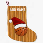 Petite Chaussette De Noël Basket-ball et cerceau de Noël (Devant)