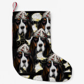 PETITE CHAUSSETTE DE NOËL BASSET HOUND (Devant)
