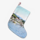 PETITE CHAUSSETTE DE NOËL BATEAU JAUNE ACCÈS PRÈS DU BÂTIMENT (Devant (Accrochage))