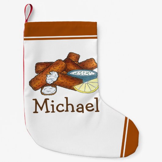 Petite Chaussette De Noël Bâtonnets de poisson Bâtonnets de poisson Doigts d (Devant)
